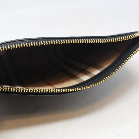 Burberry #DDZ2B3 Leather Wristlet Pouch - Picture 6 of 8
